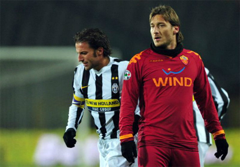 Totti và Del Piero hai huyền thoại bóng đá Ý